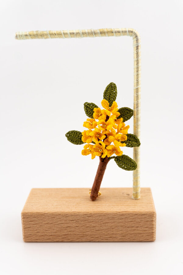 Osmanthus in Bloom Brooch - yellow - Image 2